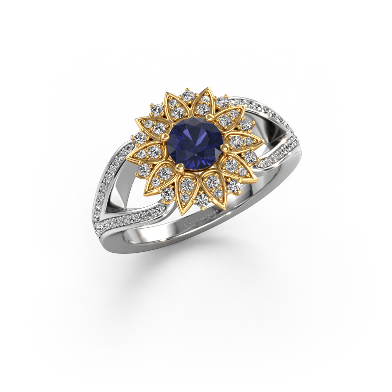 Image of Ring Chasidy 2 585 white gold Sapphire 5 mm