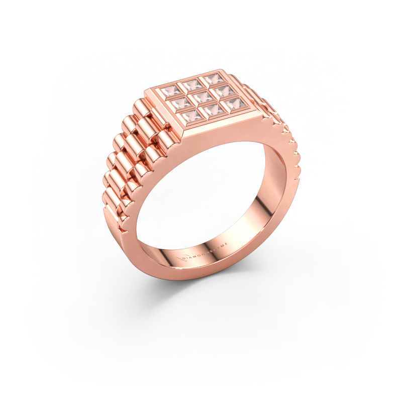 Image of Men's ring Chavez 585 rose gold Morganite champagne 2 mm