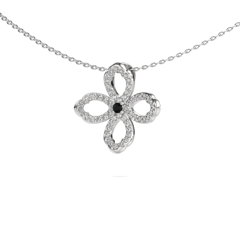 Bild von Kette Chelsea 585 Weißgold Schwarz Diamant 0.316 crt