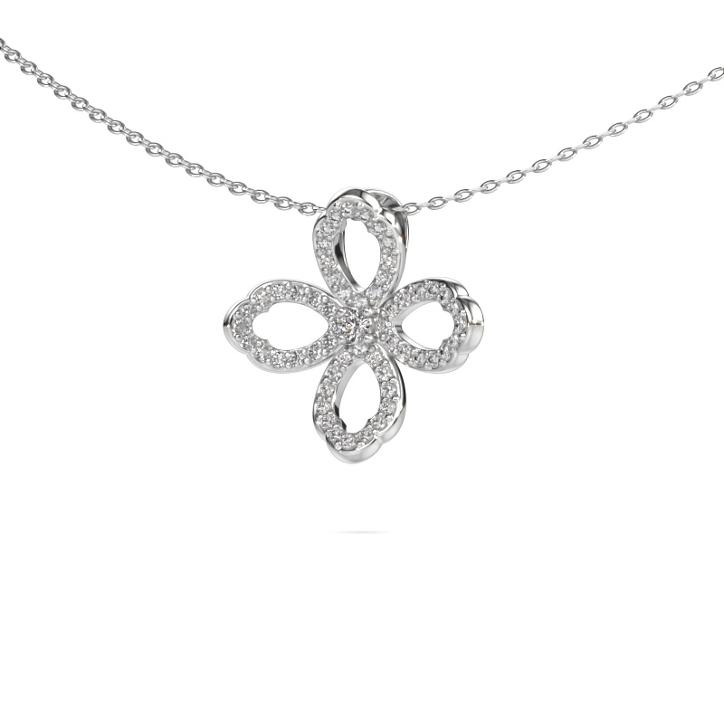 Image of Necklace Chelsea 585 white gold Diamond 0.31 crt