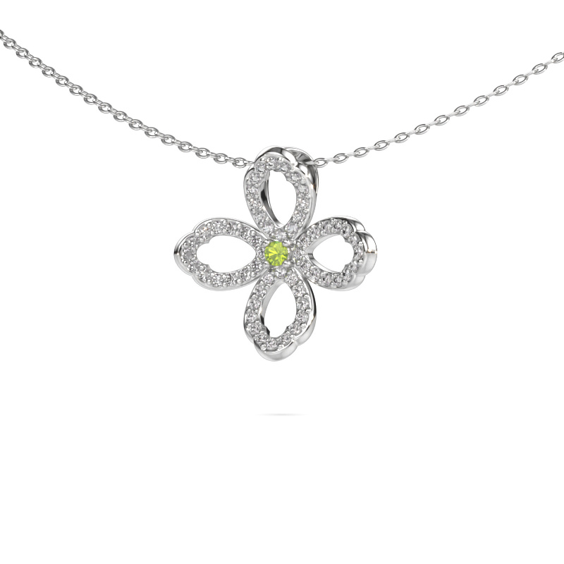 Bild von Kette Chelsea 585 Weißgold Peridot 2 mm