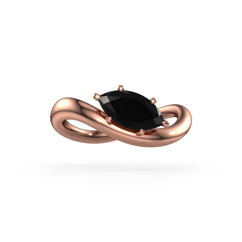 Bild von Verlobungsring Chloe MRQ 585 Roségold Schwarz Diamant 1.20 crt