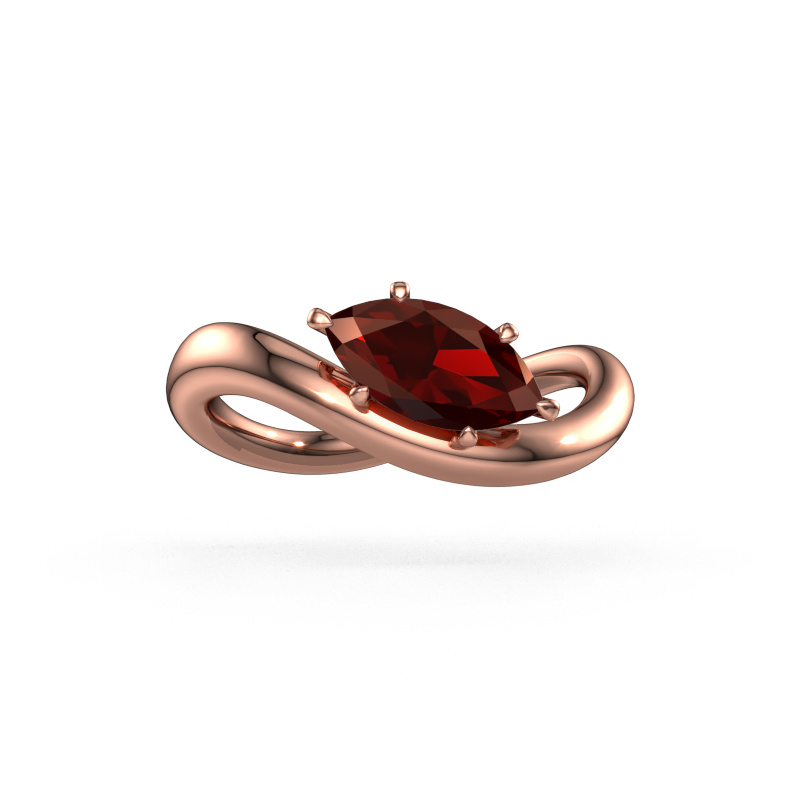 Bild von Verlobungsring Chloe MRQ 585 Roségold Granat 10x5 mm