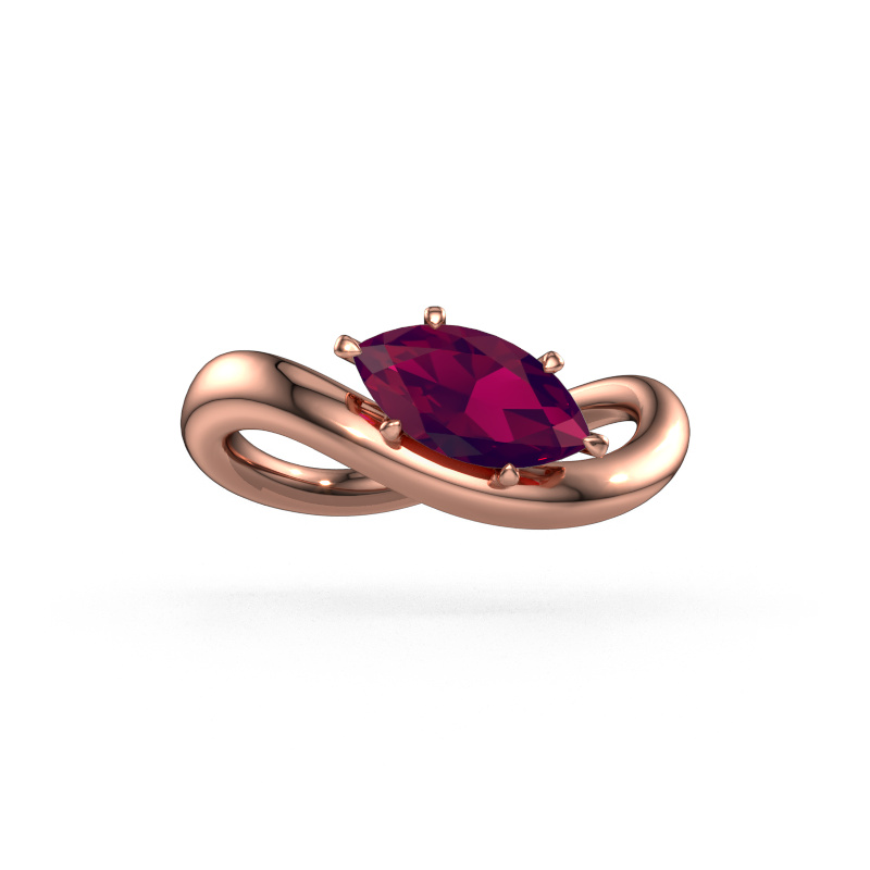 Bild von Verlobungsring Chloe MRQ 585 Roségold Rhodolit 10x5 mm