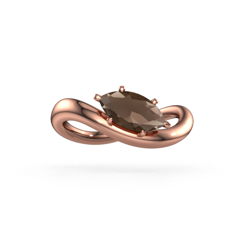 Bild von Verlobungsring Chloe MRQ 585 Roségold Rauchquarz 10x5 mm