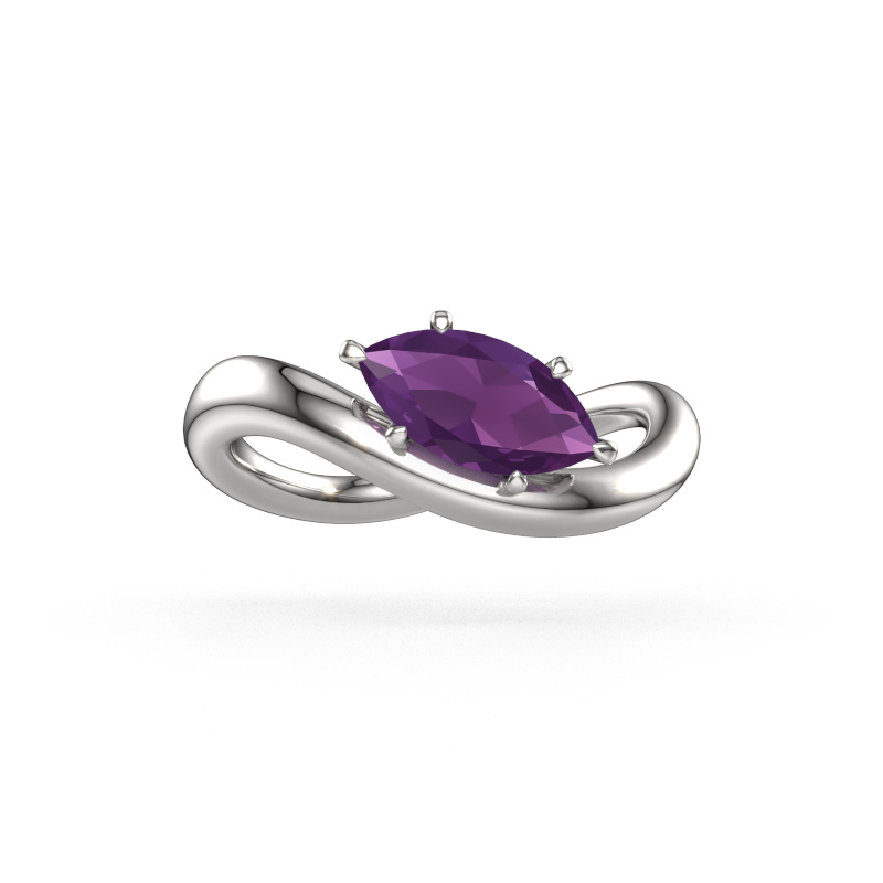 Image of Engagement ring Chloe MRQ 950 platinum Amethyst 10x5 mm