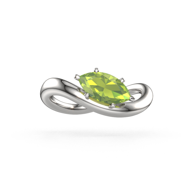 Bild von Verlobungsring Chloe MRQ 585 Weißgold Peridot 10x5 mm