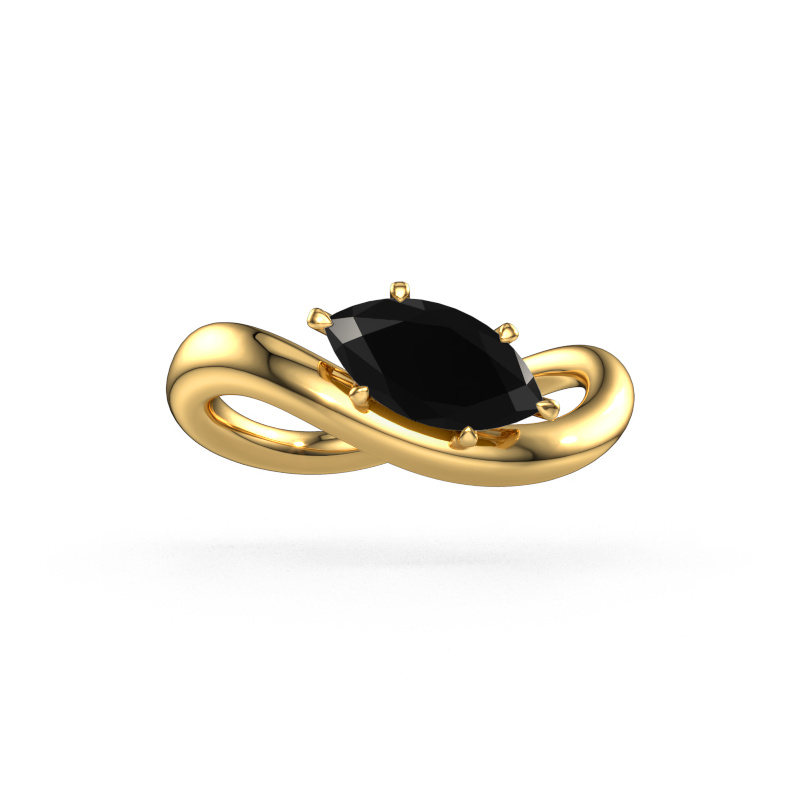 Image de Bague de fiançailles Chloe MRQ 585 or jaune Diamant noir 1.20 crt