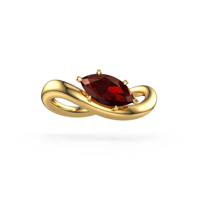 Image of Engagement ring Chloe MRQ 585 gold Garnet 10x5 mm