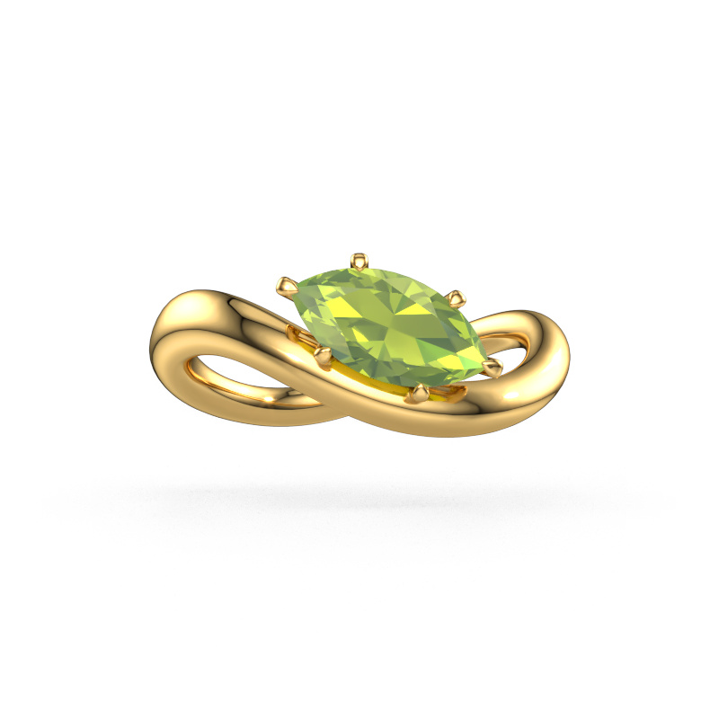Image of Engagement ring Chloe MRQ 585 gold Peridot 10x5 mm