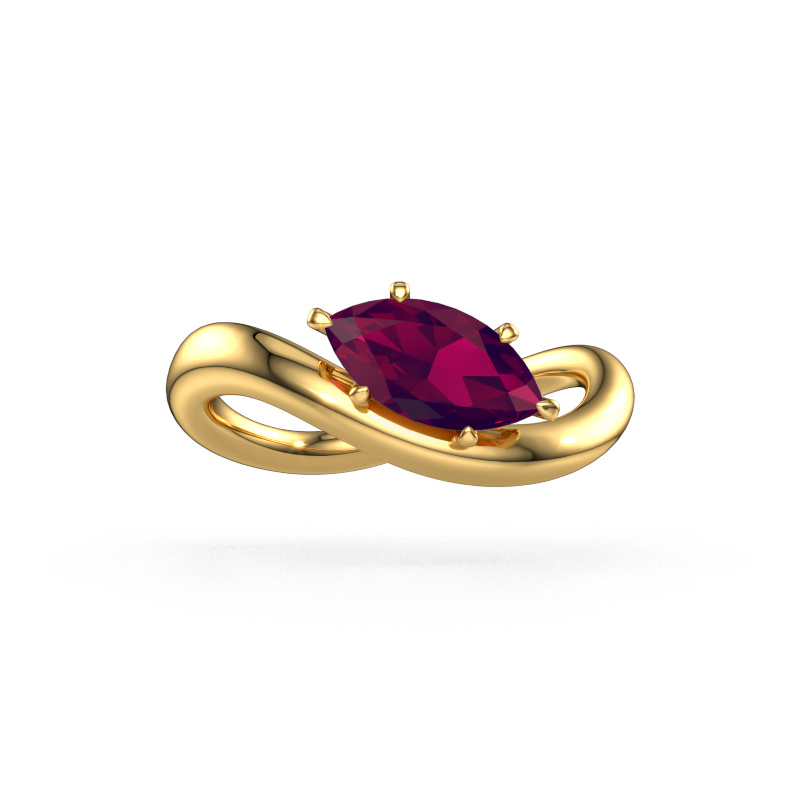 Image of Engagement ring Chloe MRQ 585 gold Rhodolite 10x5 mm