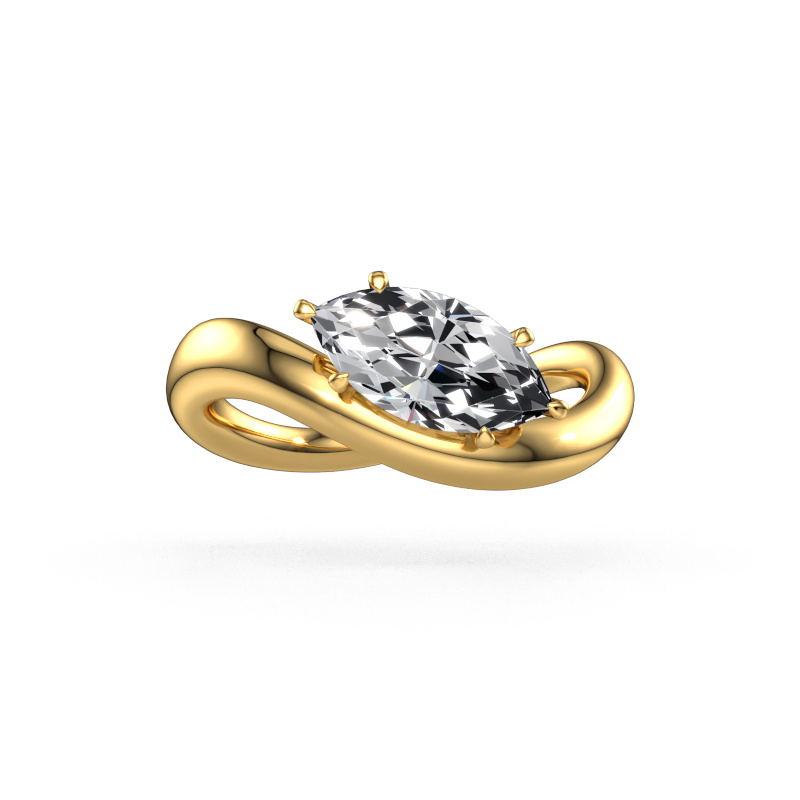 Image of Engagement ring Chloe MRQ 585 gold Diamond 1.25 crt
