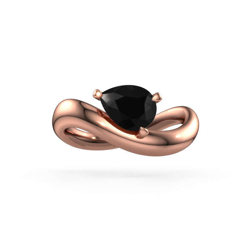 Bild von Verlobungsring Chloe PER 585 Roségold Schwarz Diamant 1.25 crt