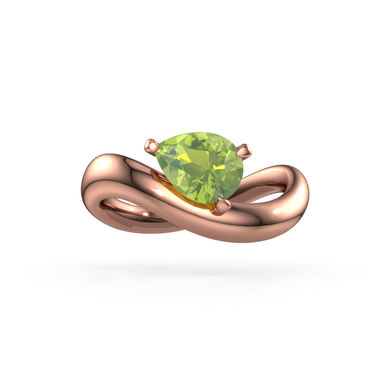 Bild von Verlobungsring Chloe PER 585 Roségold Peridot 8x6 mm
