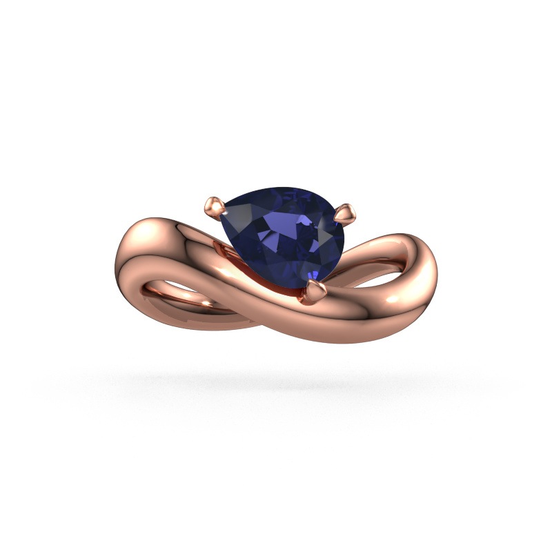 Bild von Verlobungsring Chloe PER 585 Roségold Saphir 8x6 mm