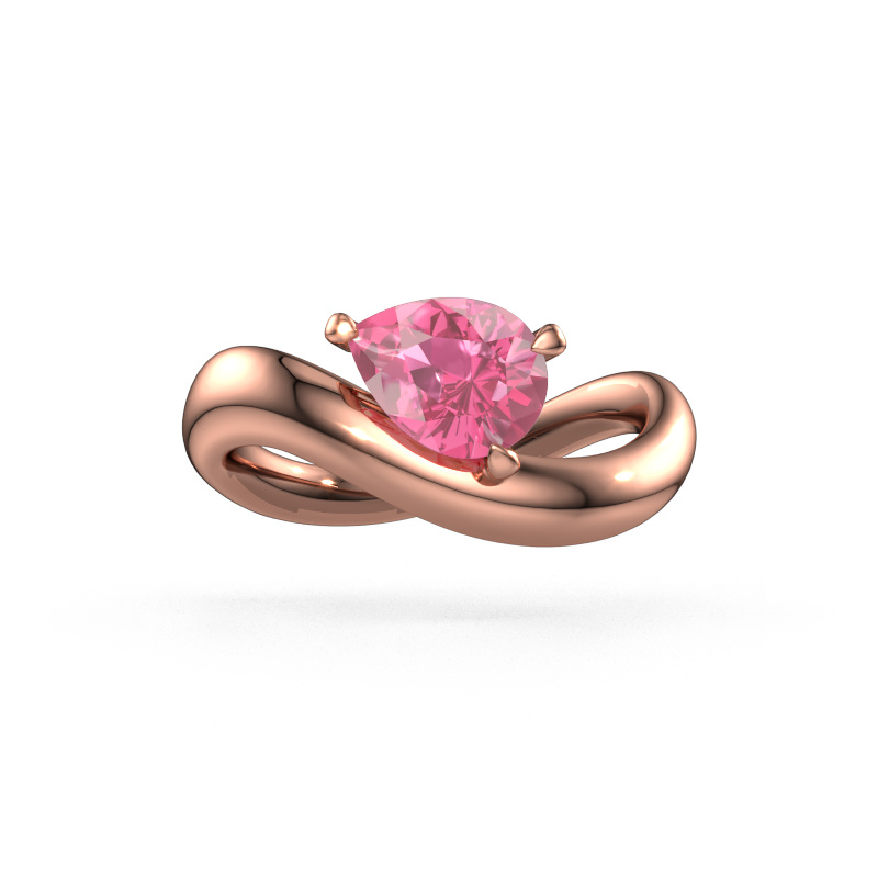 Bild von Verlobungsring Chloe PER 585 Roségold Pink Saphir 8x6 mm
