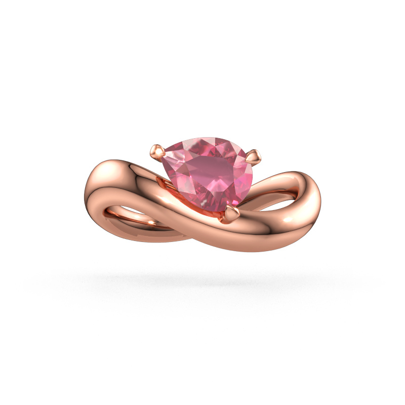 Immagine di Anello di fidanzamento Chloe PER 585 oro rosa Tormalina rosa 8x6 mm