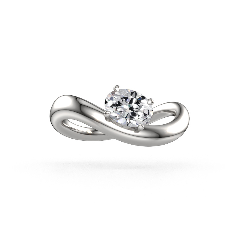 Bild von Verlobungsring Chloe OVL 585 Weißgold Diamant 0.70 crt