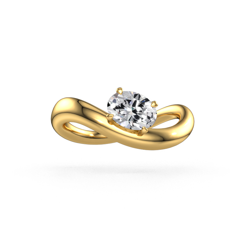 Image of Engagement ring Chloe OVL 585 gold Lab grown diamond 0.70 crt