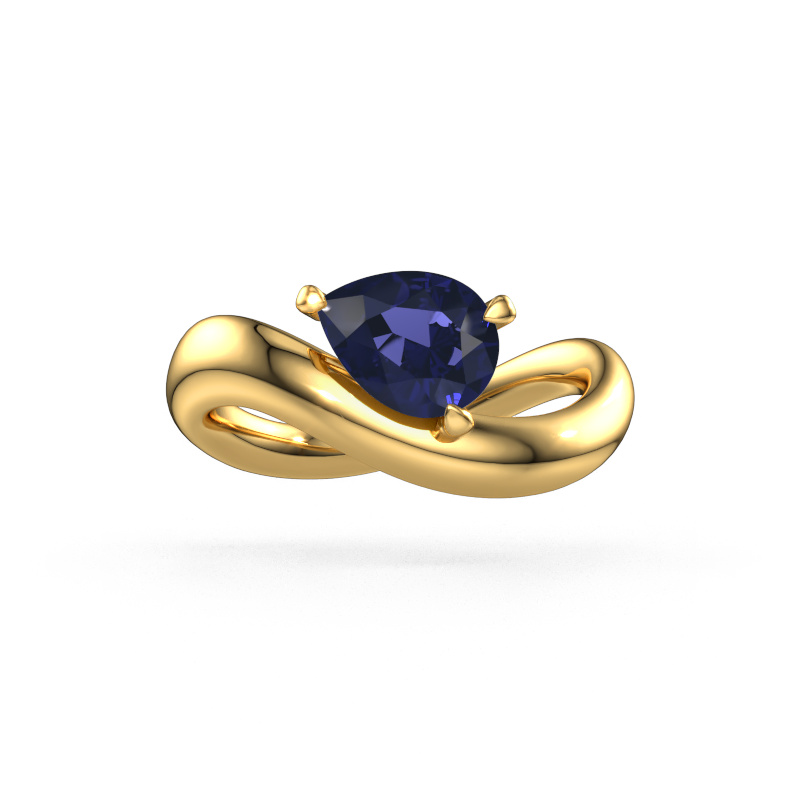 Image of Engagement ring Chloe PER 585 gold Sapphire 8x6 mm