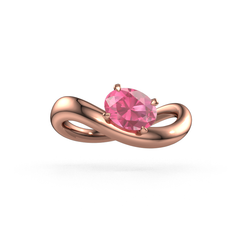 Bild von Verlobungsring Chloe OVL 585 Roségold Pink Saphir 7,5x5,5 mm