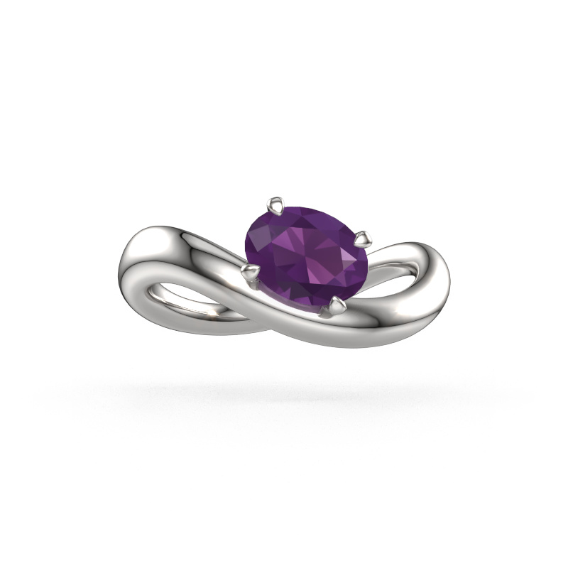 Bild von Verlobungsring Chloe OVL 585 Weißgold Amethyst 7,5x5,5 mm