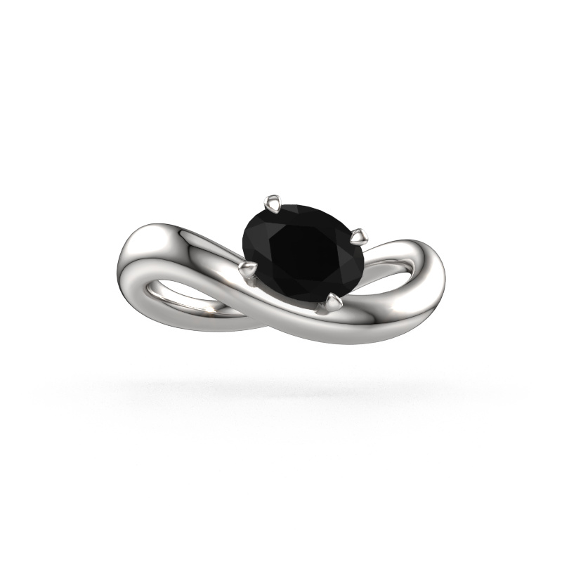 Bild von Verlobungsring Chloe OVL 950 Platin Schwarz Diamant 1.10 crt