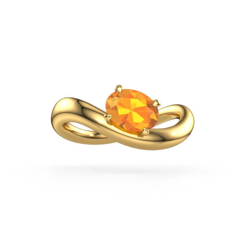 Bild von Verlobungsring Chloe OVL 585 Gold Citrin 7,5x5,5 mm
