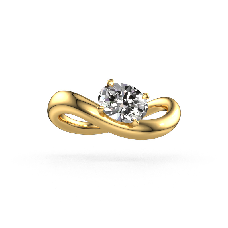 Image of Engagement ring Chloe OVL 585 gold Lab-grown diamond 0.80 crt
