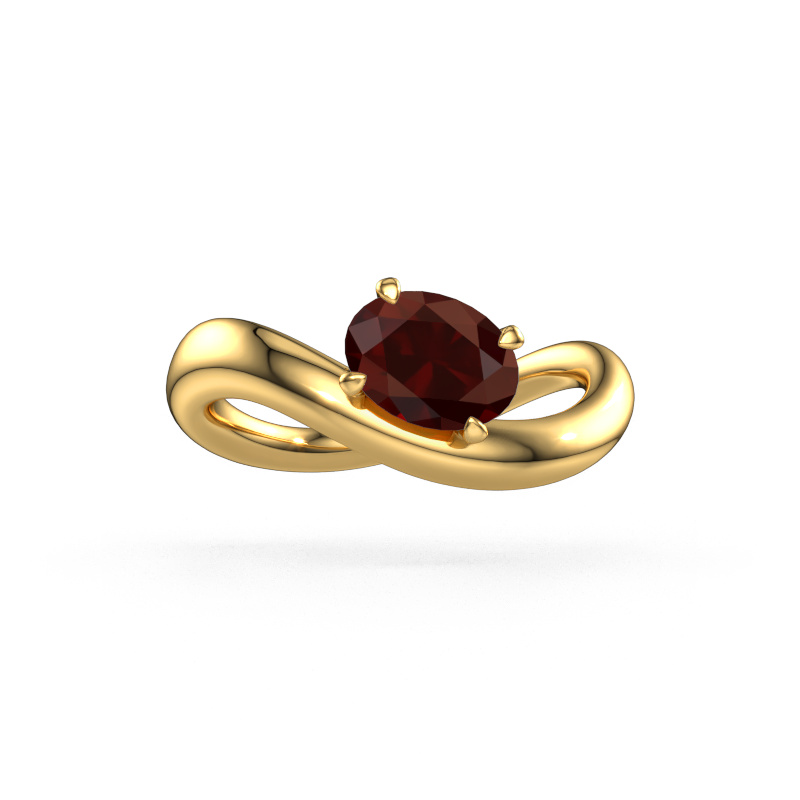 Image of Engagement ring Chloe OVL 585 gold Garnet 7,5x5,5 mm