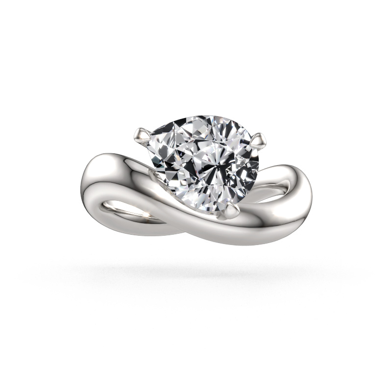Bild av Förlovningsring Chloe PER 585 vitt guld Diamant 2.10 crt