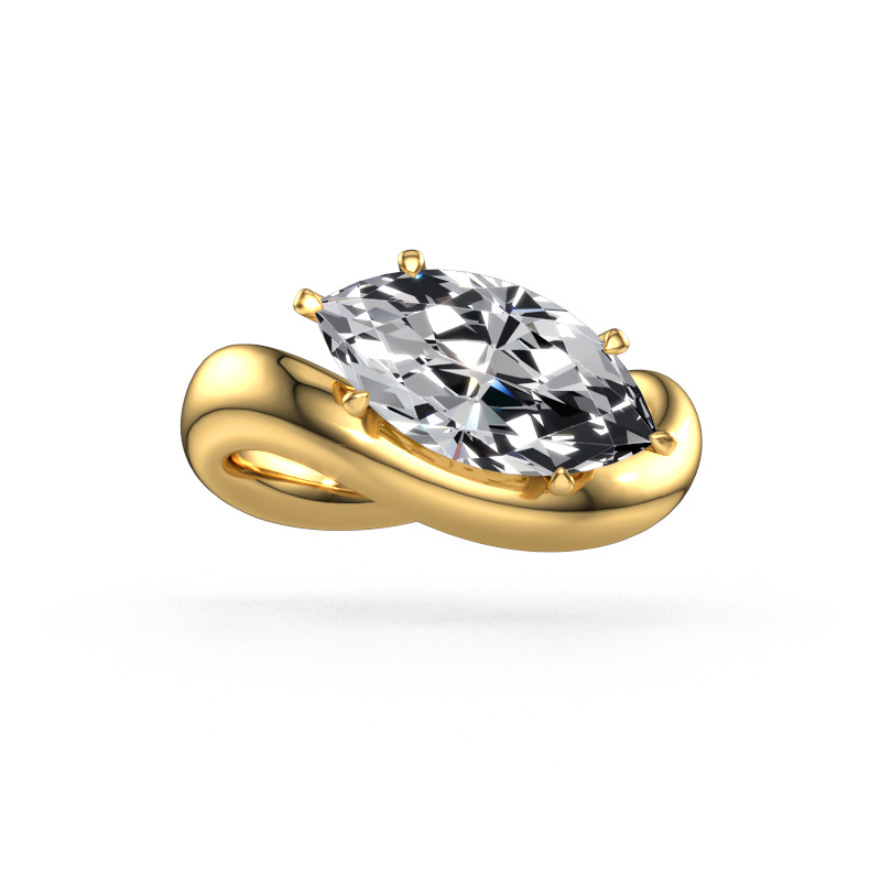 Image of Engagement ring Chloe MRQ 585 gold Lab grown diamond 2.50 crt