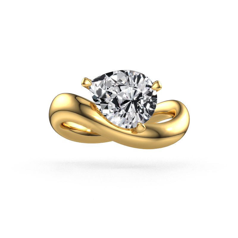 Image of Engagement ring Chloe PER 585 gold Lab grown diamond 2.10 crt