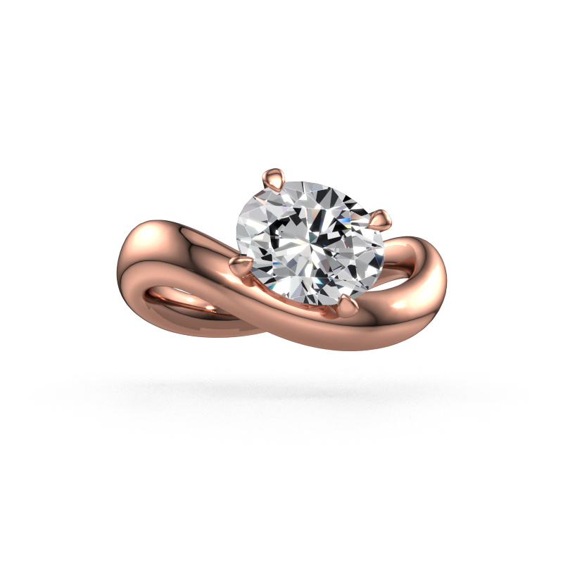 Bild von Verlobungsring Chloe OVL 585 Roségold Lab-grown Diamant 1.80 crt
