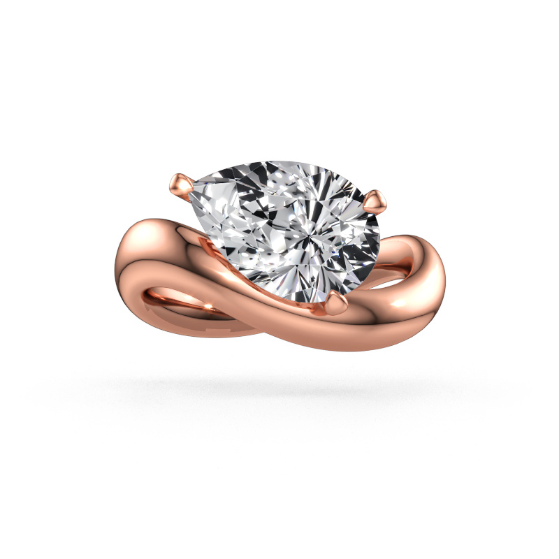 Immagine di Anello di fidanzamento Chloe PER 585 oro rosa Diamante lab grown 3.00 crt