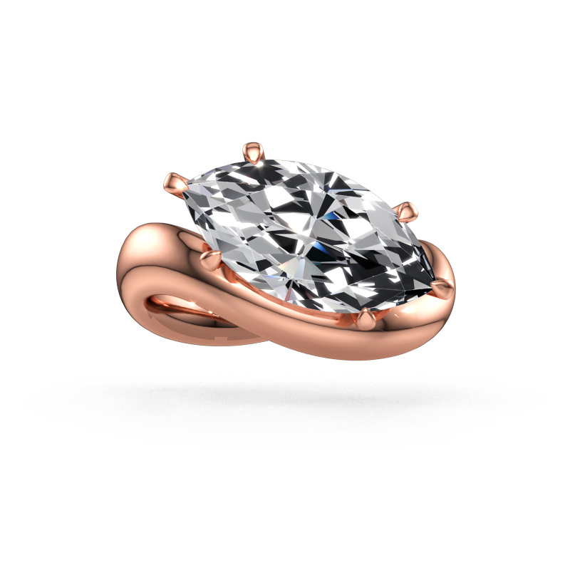 Bild av Förlovningsring Chloe MRQ 585 roséguld Labbodlad diamant 3.86 crt