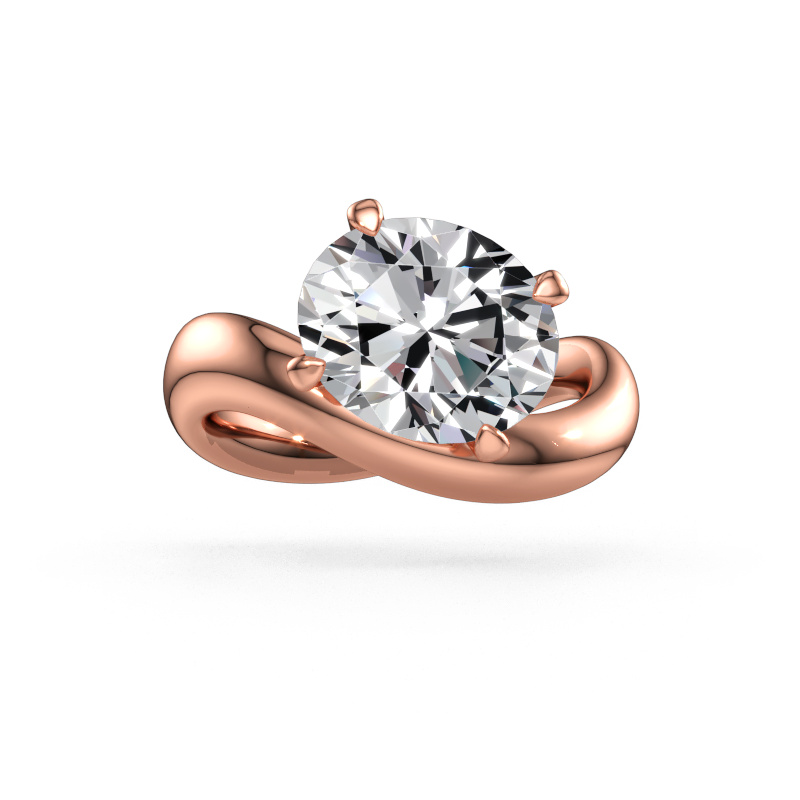 Bild av Förlovningsring Chloe OVL 585 roséguld Labbodlad diamant 3.85 crt