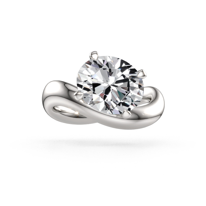 Bild av Förlovningsring Chloe OVL 950 platina Labbodlad diamant 3.85 crt