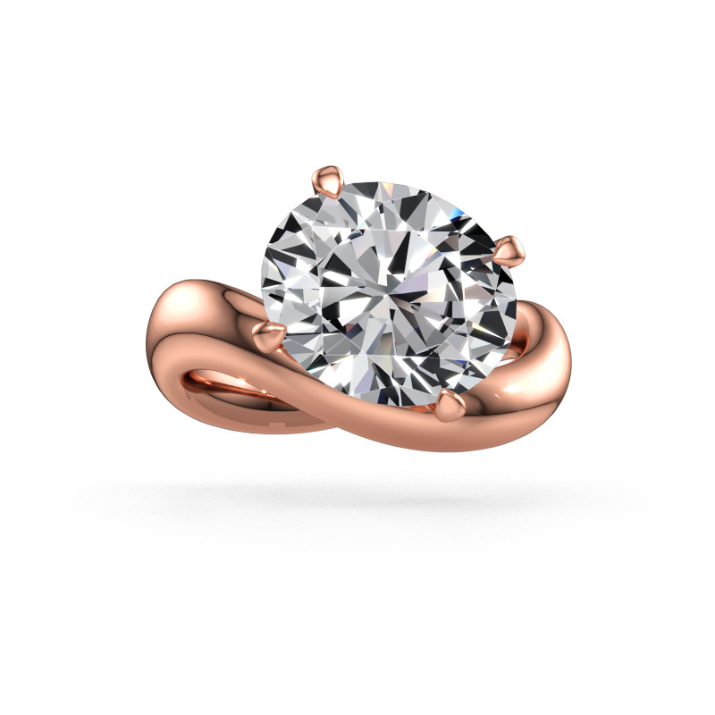 Bild av Förlovningsring Chloe OVL 585 roséguld Labbodlad diamant 5.05 crt