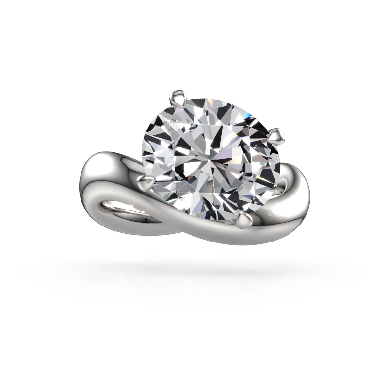 Image of Engagement ring Chloe OVL 950 platinum Lab grown diamond 5.05 crt