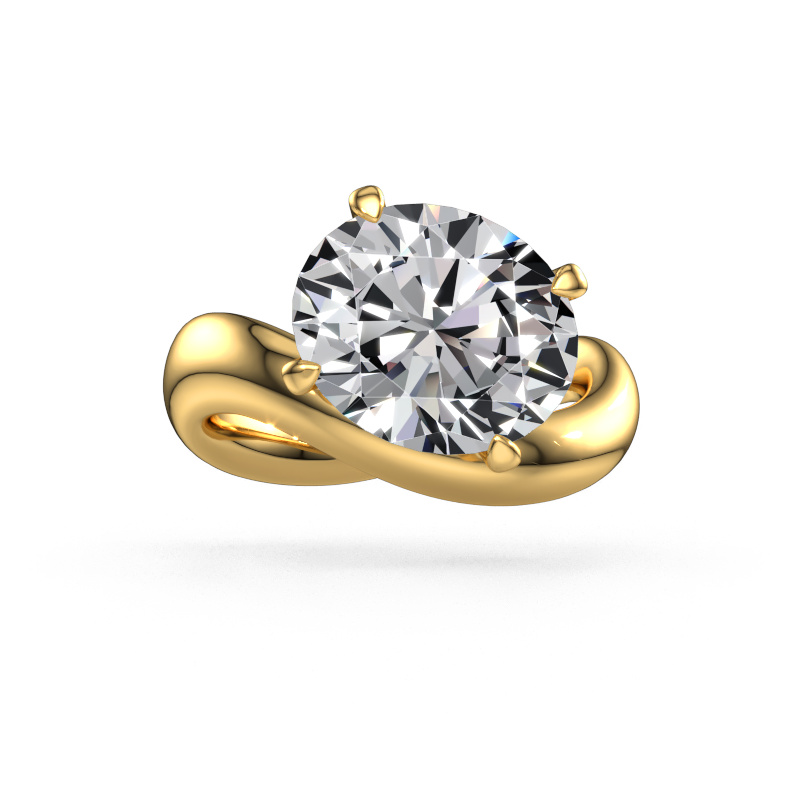 Image of Engagement ring Chloe OVL 585 gold Lab grown diamond 5.05 crt