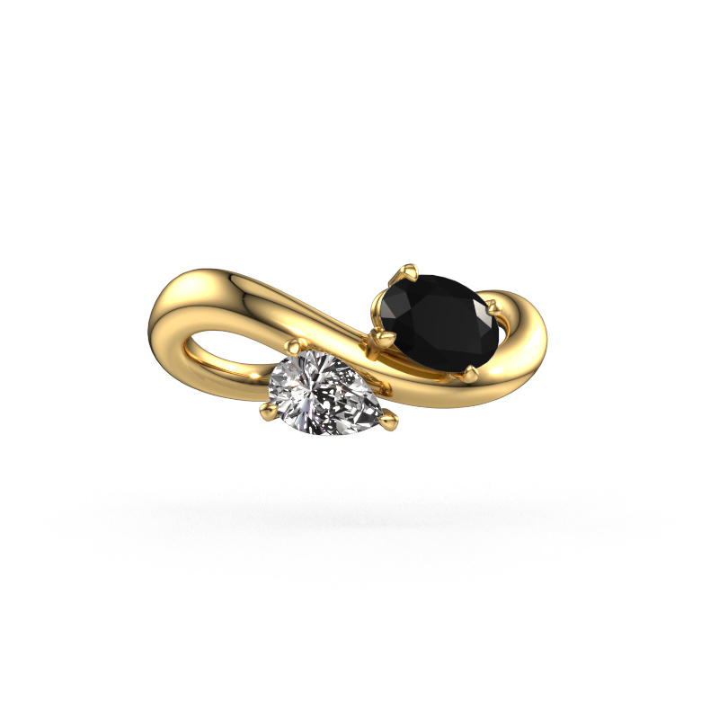 Bild von Verlobungsring Chloe OVL-PER 585 Gold Schwarz Diamant 1.23 crt
