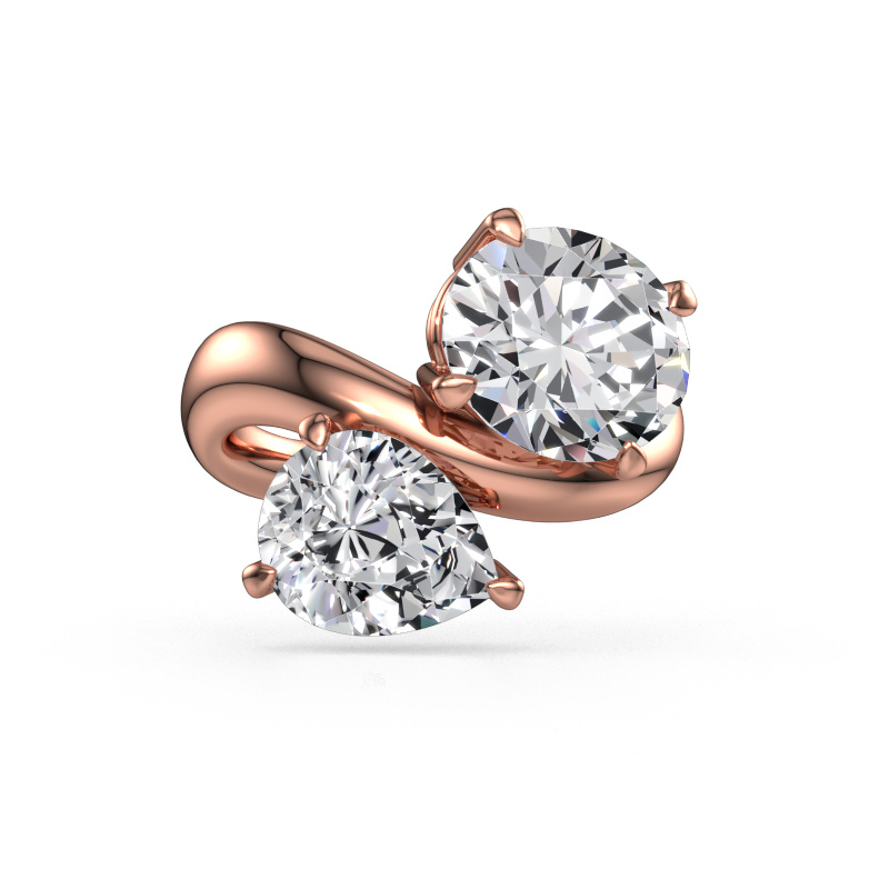 Bild von Verlobungsring Chloe OVL-PER 585 Roségold Lab-grown Diamant 5.95 crt