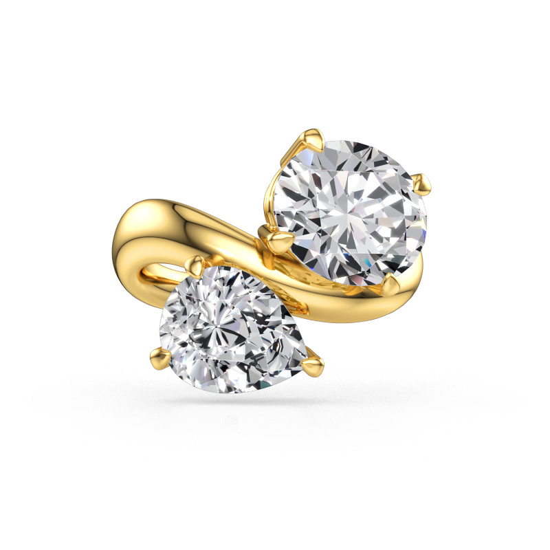 Immagine di Anello di fidanzamento Chloe OVL-PER 585 oro Diamante lab grown 5.95 crt