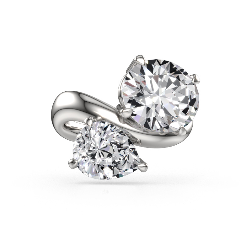 Bild von Verlobungsring Chloe OVL-PER 585 Weißgold Lab-grown Diamant 7.15 crt