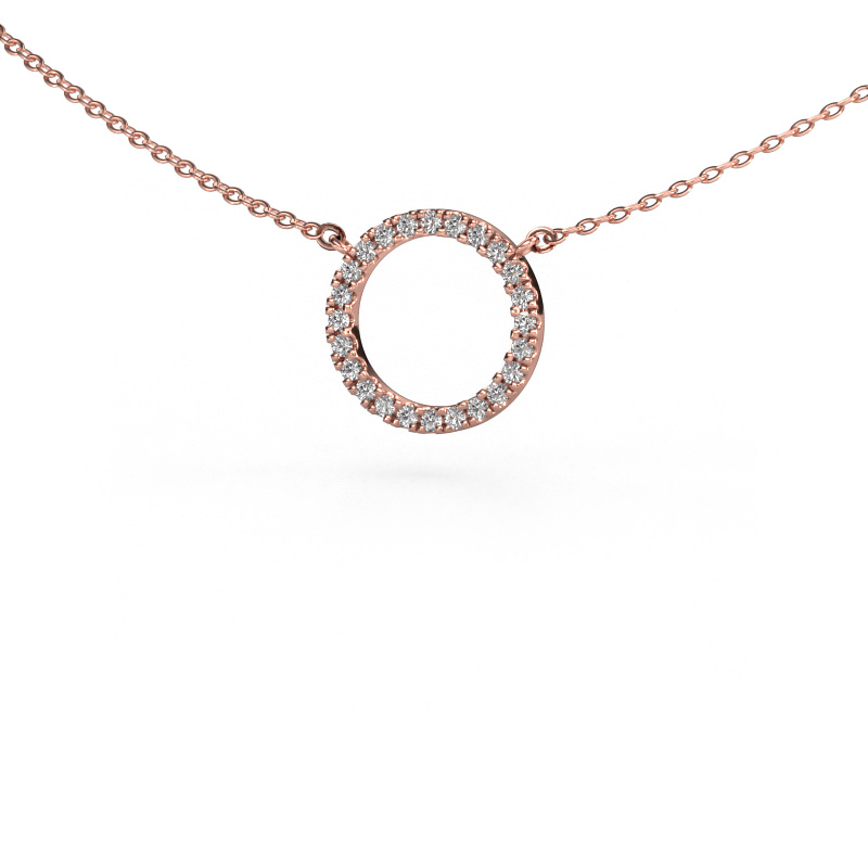 Bild von Anhänger Circle 585 Roségold Lab-grown Diamant 0.18 crt