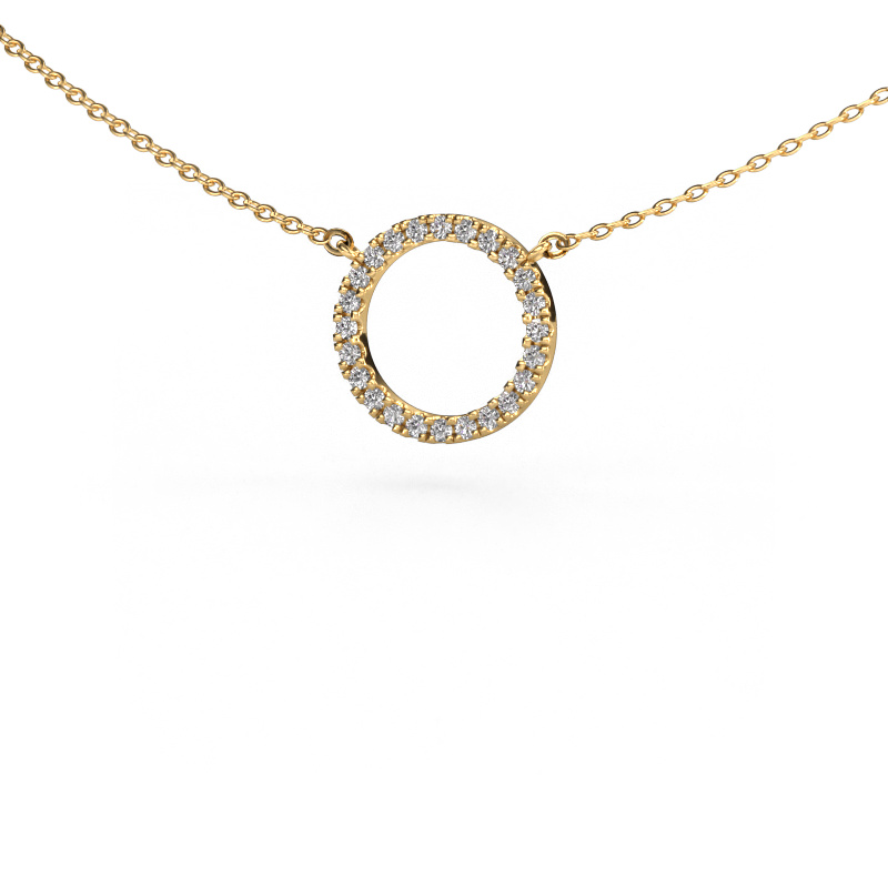 Image de Pendentif Circle 585 or jaune Diamant synthétique 0.18 crt