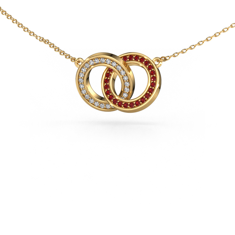 Image de Collier Circles 2 585 or jaune Rubis 1 mm