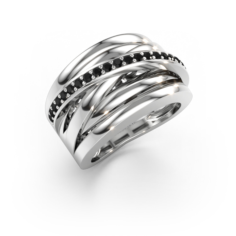 Immagine di Anello Clair 1 585 oro bianco Diamante nero 0.378 crt