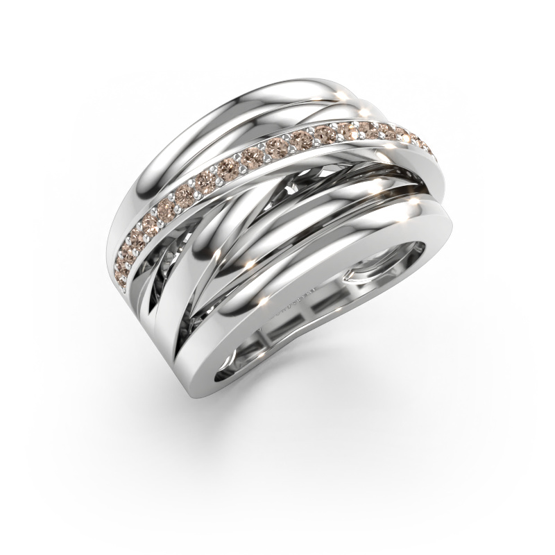 Bild av Ring Clair 1 585 vitt guld Brun diamant 0.315 crt